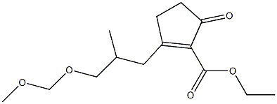 5-Oxo-2-(1-methoxymethoxy-2-methylpropyl)-1-cyclopentene-1-carboxylic acid ethyl ester 구조식 이미지