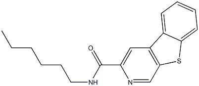 N-Hexyl[1]benzothieno[2,3-c]pyridine-3-carboxamide 구조식 이미지