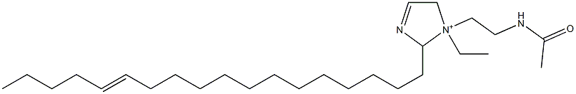 1-[2-(Acetylamino)ethyl]-1-ethyl-2-(13-octadecenyl)-3-imidazoline-1-ium 구조식 이미지