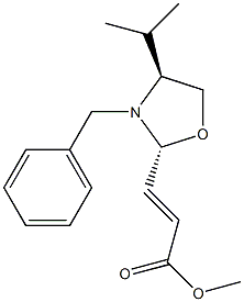 (E)-3-[(2R,4S)-3-Benzyl-4-(1-methylethyl)oxazolidin-2-yl]propenoic acid methyl ester Structure