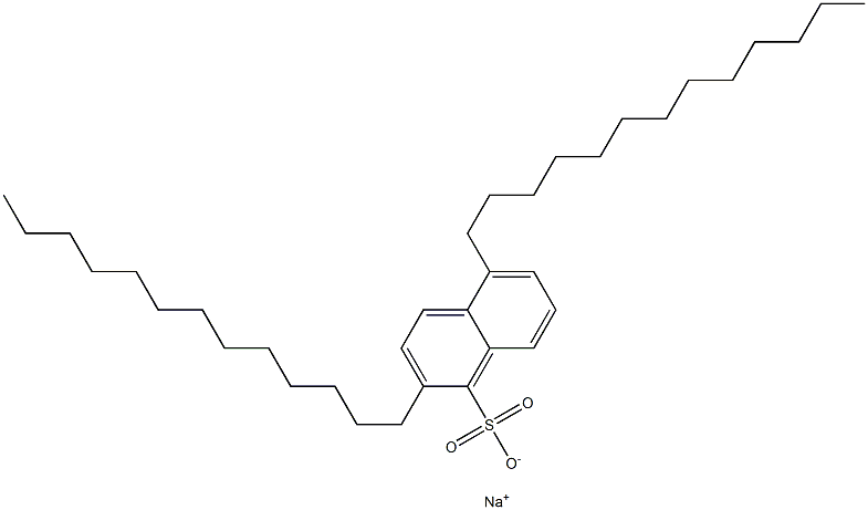 2,5-Ditridecyl-1-naphthalenesulfonic acid sodium salt 구조식 이미지