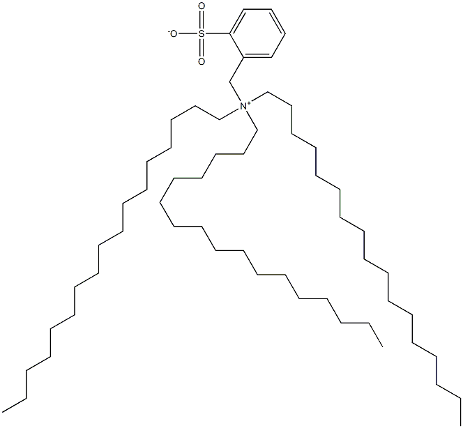 N,N,N-Trisheptadecyl-2-sulfonatobenzenemethanaminium Structure