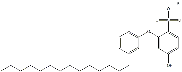 5-Hydroxy-3'-tetradecyl[oxybisbenzene]-2-sulfonic acid potassium salt Structure