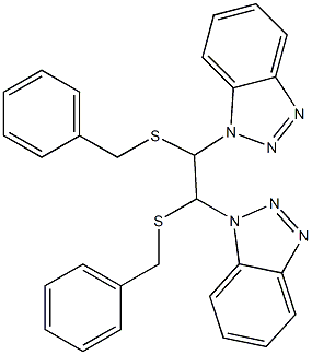 1,2-Bis(benzylthio)-1,2-bis(1H-benzotriazol-1-yl)ethane Structure