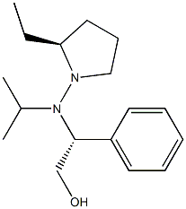 (2S)-2-Ethyl-1-[N-isopropyl-N-[(1R)-2-hydroxy-1-phenylethyl]amino]pyrrolidine 구조식 이미지