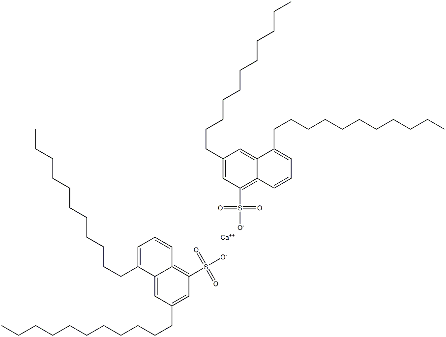 Bis(3,5-diundecyl-1-naphthalenesulfonic acid)calcium salt Structure