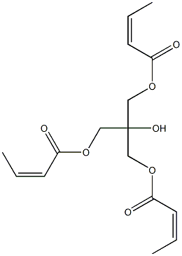 Bisisocrotonic acid 2-(isocrotonoyloxymethyl)-2-hydroxypropane-1,3-diyl ester Structure