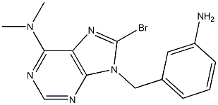 6-Dimethylamino-8-bromo-9-(3-aminobenzyl)-9H-purine 구조식 이미지