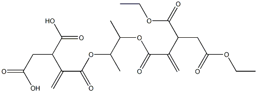 3,3'-[1,2-Dimethylethylenebis(oxycarbonyl)]bis(3-butene-1,2-dicarboxylic acid diethyl) ester 구조식 이미지