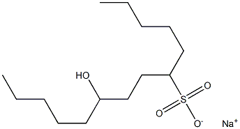 9-Hydroxytetradecane-6-sulfonic acid sodium salt Structure