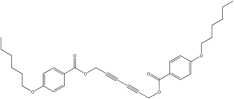 2,4-Hexadiyne-1,6-diol bis(4-hexyloxybenzoate) Structure