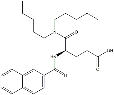 (R)-4-(2-Naphthoylamino)-5-oxo-5-dipentylaminovaleric acid 구조식 이미지