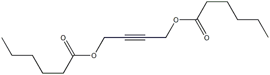 Dihexanoic acid 2-butyne-1,4-diyl ester 구조식 이미지