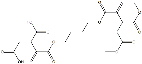 3,3'-[1,4-Butanediylbis(oxycarbonyl)]bis(3-butene-1,2-dicarboxylic acid dimethyl) ester Structure