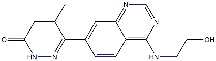 4,5-Dihydro-5-methyl-6-[4-(2-hydroxyethylamino)quinazolin-7-yl]pyridazin-3(2H)-one Structure