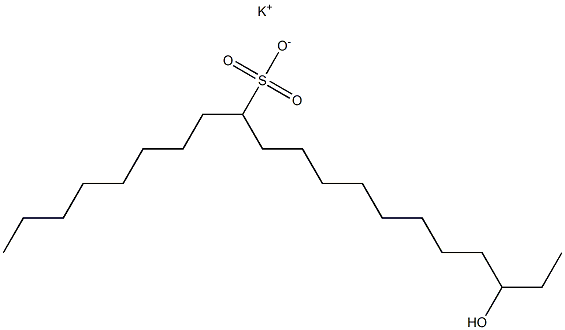 18-Hydroxyicosane-9-sulfonic acid potassium salt Structure