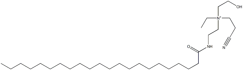N-(2-Cyanoethyl)-N-ethyl-N-(2-hydroxyethyl)-2-[(1-oxodocosyl)amino]ethanaminium 구조식 이미지