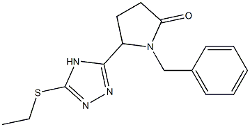 5-(5-Oxo-1-benzylpyrrolidin-2-yl)-3-ethylthio-4H-1,2,4-triazole 구조식 이미지