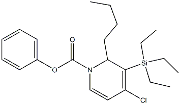 4-Chloro-1,2-dihydro-2-butyl-3-(triethylsilyl)pyridine-1-carboxylic acid phenyl ester 구조식 이미지