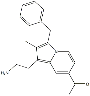 7-Acetyl-3-benzyl-2-methylindolizine-1-ethanamine 구조식 이미지