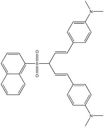 4,4'-[3-(1-Naphtylsulfonyl)-1,4-pentadiene-1,5-diyl]bis(N,N-dimethylaniline) 구조식 이미지