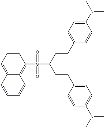 4,4'-[3-(1-Naphtylsulfonyl)-1,4-pentadiene-1,5-diyl]bis(N,N-dimethylaniline) Structure