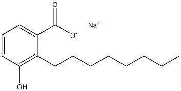 2-Octyl-3-hydroxybenzoic acid sodium salt 구조식 이미지