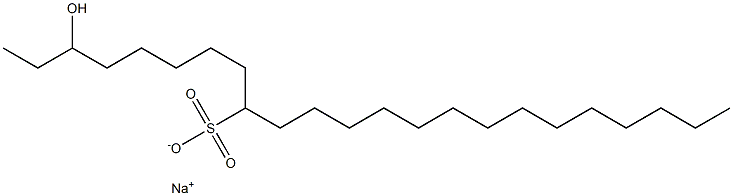 3-Hydroxytricosane-9-sulfonic acid sodium salt Structure