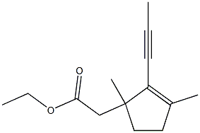 [1,3-Dimethyl-2-(1-propynyl)-2-cyclopentenyl]acetic acid ethyl ester 구조식 이미지