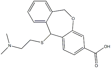 11-[[2-(Dimethylamino)ethyl]thio]-6,11-dihydrodibenz[b,e]oxepin-3-carboxylic acid 구조식 이미지