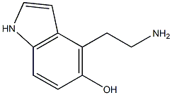 4-(2-Aminoethyl)-5-hydroxy-1H-indole 구조식 이미지