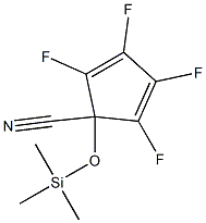 2,3,4,5-Tetrafluoro-1-(trimethylsilyloxy)cyclopenta-2,4-diene-1-carbonitrile Structure