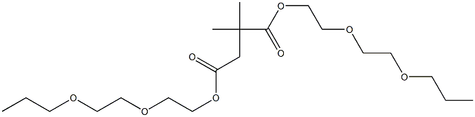 2,2-Dimethylsuccinic acid bis[2-(2-propoxyethoxy)ethyl] ester Structure