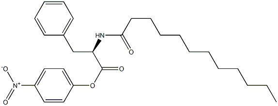 N-Dodecanoyl-D-phenylalanine p-nitrophenyl ester 구조식 이미지