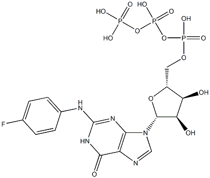 N-(4-Fluorophenyl)guanosine-5'-triphosphoric acid Structure