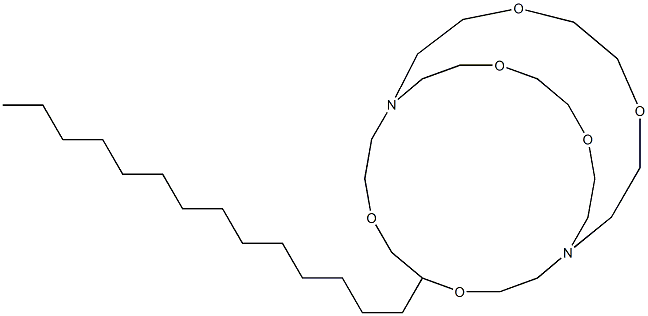 5-Tetradecyl-4,7,13,16,21,24-hexaoxa-1,10-diazabicyclo[8.8.8]hexacosane 구조식 이미지