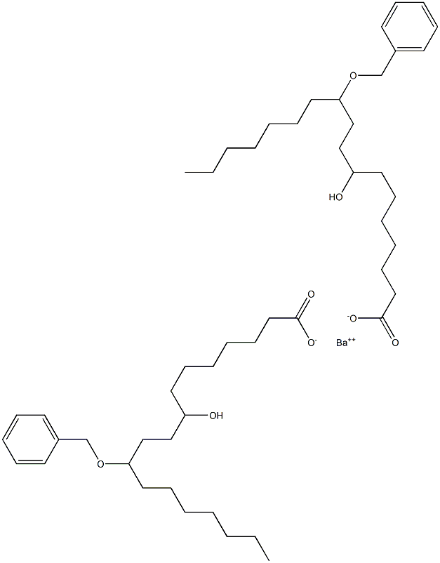 Bis(11-benzyloxy-8-hydroxystearic acid)barium salt 구조식 이미지