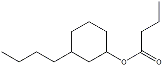 Butanoic acid 3-butylcyclohexyl ester Structure