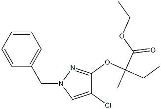 2-[[(1-Benzyl-4-chloro-1H-pyrazol)-3-yl]oxy]-2-methylbutanoic acid ethyl ester 구조식 이미지