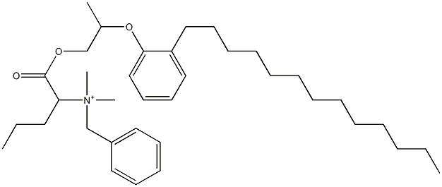 N,N-Dimethyl-N-benzyl-N-[1-[[2-(2-tridecylphenyloxy)propyl]oxycarbonyl]butyl]aminium 구조식 이미지