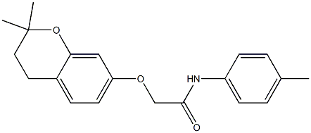 3,4-Dihydro-2,2-dimethyl-7-[N-(4-methylphenyl)carbamoylmethoxy]-2H-1-benzopyran Structure