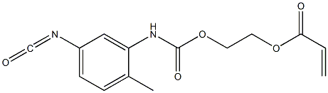 Acrylic acid 2-[(5-isocyanato-2-methylphenyl)carbamoyloxy]ethyl ester 구조식 이미지