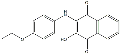 2-Hydroxy-3-(4-ethoxyphenyl)amino-1,4-naphthoquinone Structure
