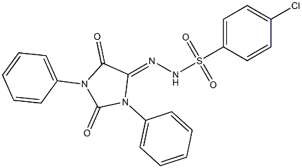 5-[2-(4-Chlorophenylsulfonyl)hydrazono]-1,3-diphenyl-3,5-dihydro-1H-imidazole-2,4-dione Structure