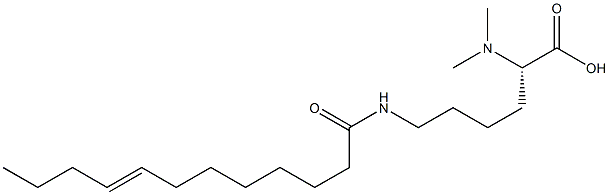 N6-(8-Dodecenoyl)-N2,N2-dimethyllysine 구조식 이미지