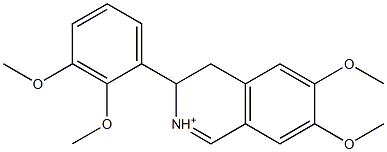 3,4-Dihydro-6,7-dimethoxy-3-(2,3-dimethoxyphenyl)isoquinolinium Structure