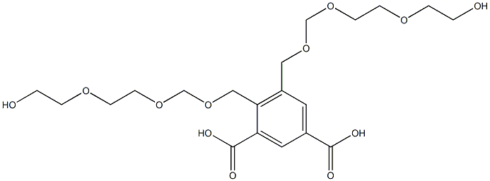 4,5-Bis(9-hydroxy-2,4,7-trioxanonan-1-yl)isophthalic acid Structure