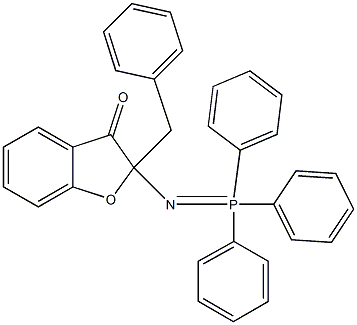 2-Benzyl-2-(triphenylphosphoranylidene)aminobenzofuran-3(2H)-one Structure