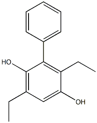 2-Phenyl-3,6-diethylbenzene-1,4-diol 구조식 이미지