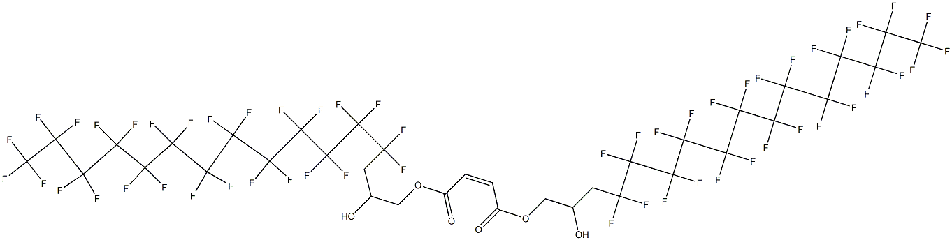Maleic acid bis(4,4,5,5,6,6,7,7,8,8,9,9,10,10,11,11,12,12,13,13,14,14,15,15,16,16,16-heptacosafluoro-2-hydroxyhexadecyl) ester 구조식 이미지